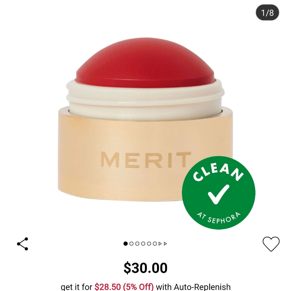 Merit Beauty Flush Balm Cream Blush Red Rouge BRAND NEW